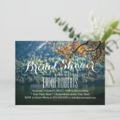 Fall Mountain Lake Theme Bridal Shower Invitation (Standing Front)