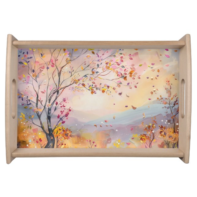 Fall Mountain Landscape Serving Tray (Front)