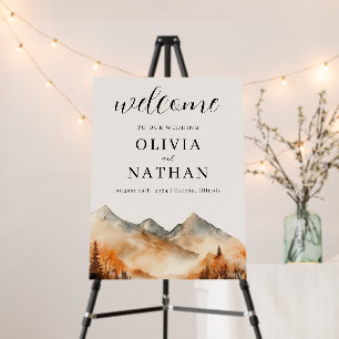 Fall Mountain Wedding Welcome Sign