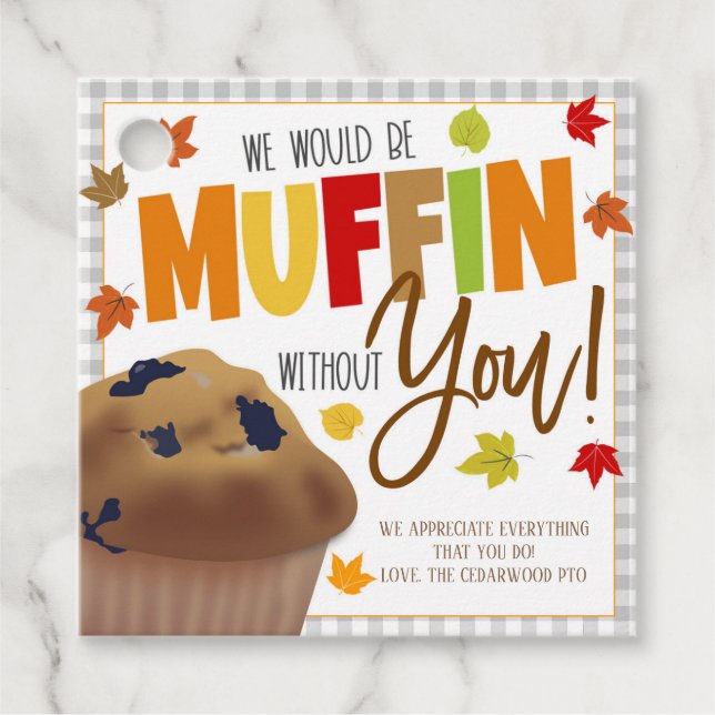 Fall Muffin Gift Tags (Front)