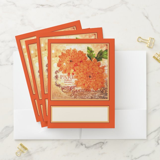 Fall mums pocket folder (In Situ)