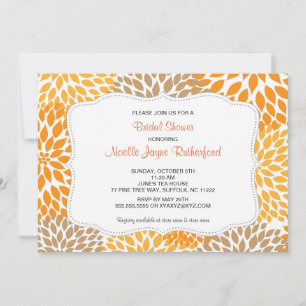Fall Mums Wedding Bridal or Baby Shower invites