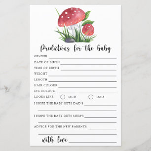 Fall mushroom Baby predictions and advice