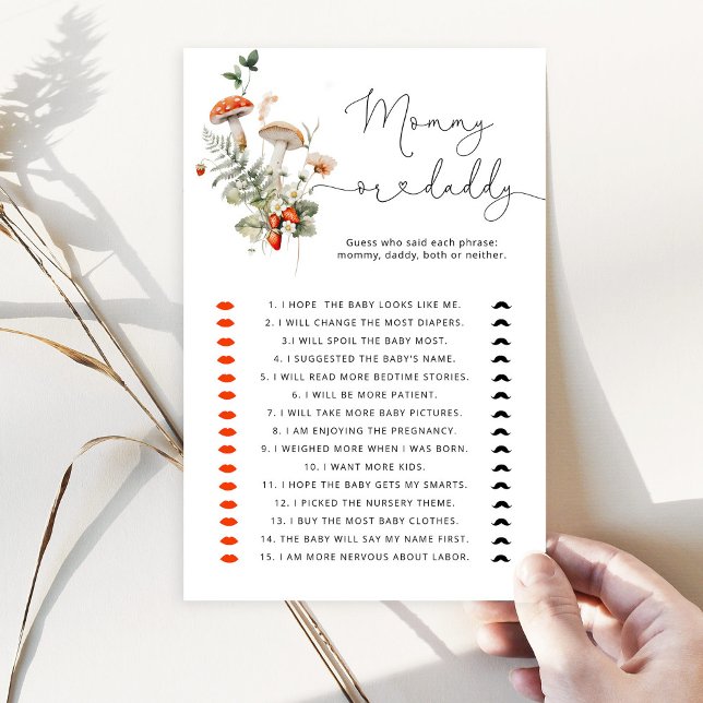 Fall mushrooms Who Said It Mommy or Daddy game (Creator Uploaded)