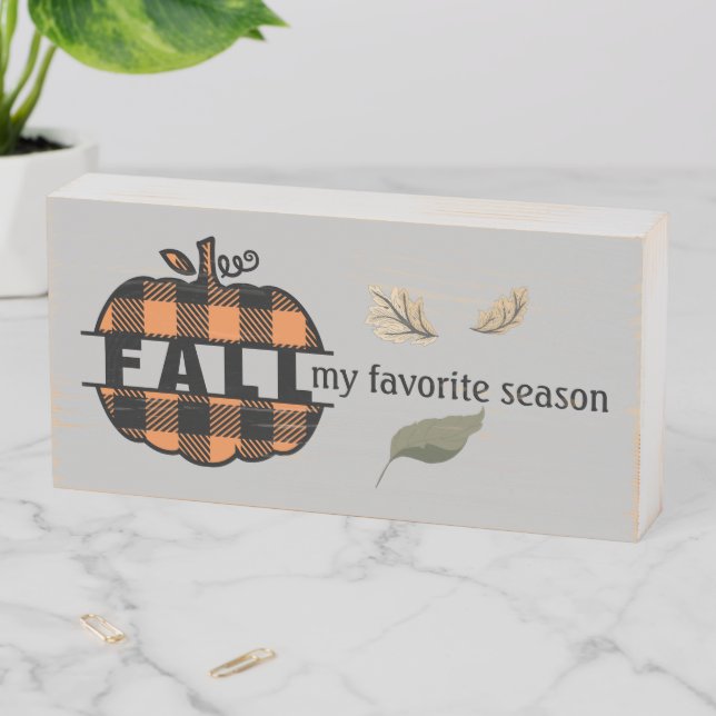 Fall, My Favorite Season Wood Box Sign (In Situ Horizontal)