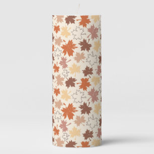 Fall nature, autumn maple leaf thanksgiving's day pillar candle