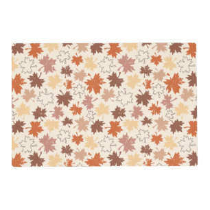 Fall nature, autumn maple leaf thanksgiving's day placemat