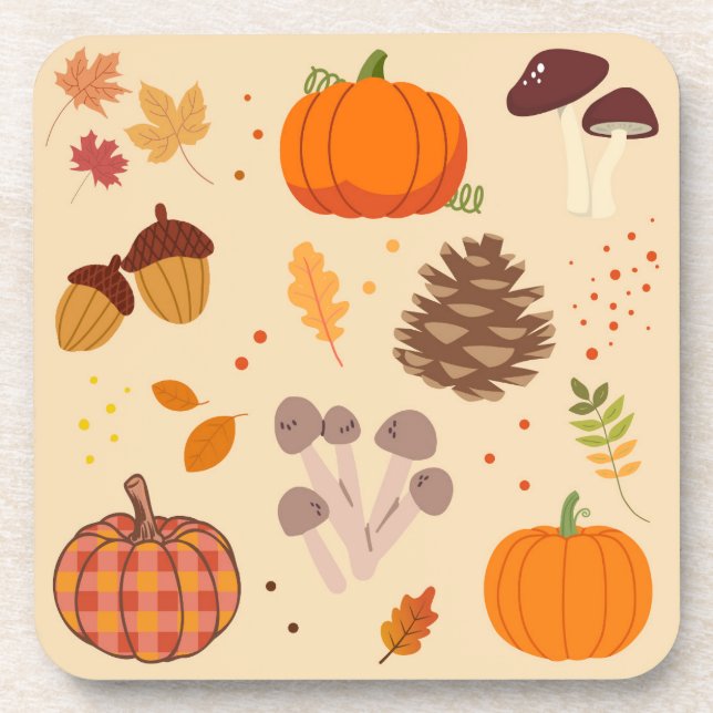  Fall Nature Beverage Coaster (Front)
