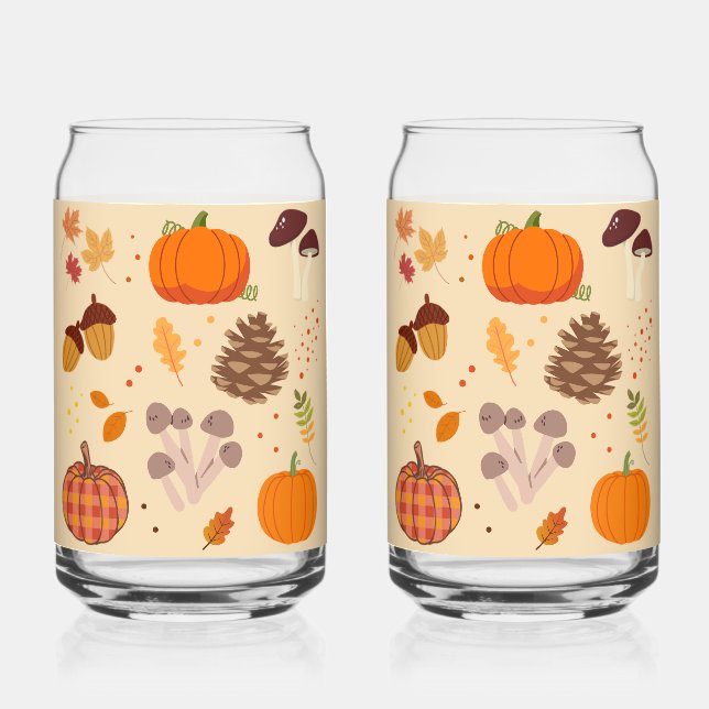  Fall Nature Can Glass (Front)