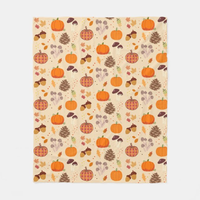  Fall Nature Fleece Blanket (Front)