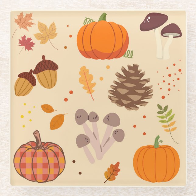  Fall Nature Glass Coaster (Front)