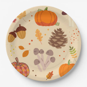 Fall Nature Paper Plates