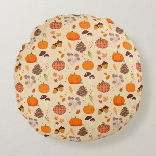 Fall Nature Round Pillow
