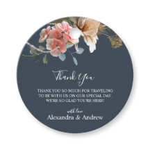 Fall Navy Blue Thank You Welcome Bag Wedding