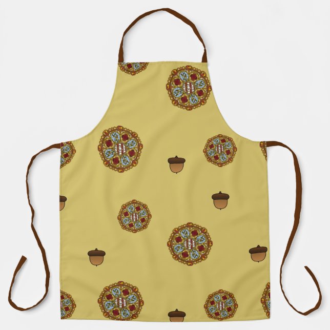 Fall Nouveau All-Over Print Apron (Front)