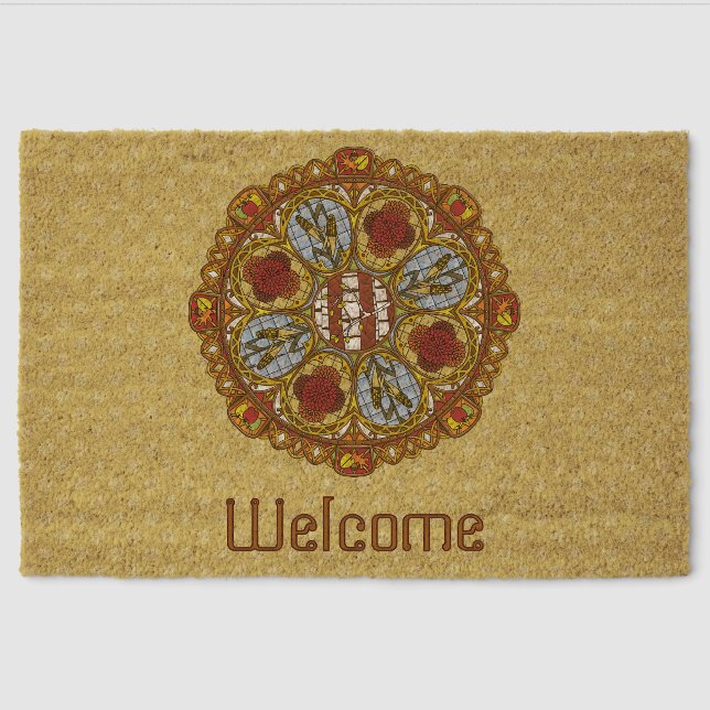 Fall Nouveau Fiber Doormat (Front)