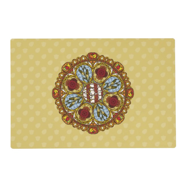 Fall Nouveau Laminated Place Mat (Front)