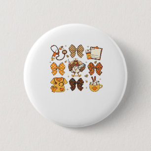 Fall Nurse Thanksgiving Classic T-Shirt.png Button