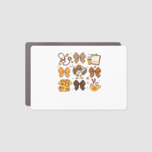 Fall Nurse Thanksgiving Classic T-Shirt.png Car Magnet