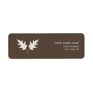 Fall Oak Leaf Rubbing Address Label