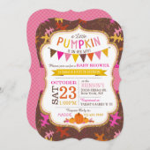 Fall Oak Leaves and Pumpkins Baby Shower Invite (Front/Back)