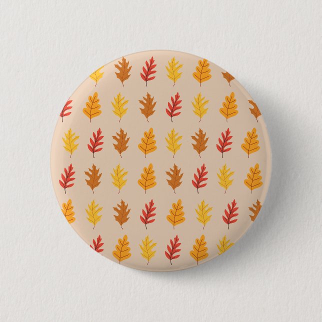 Fall Oak Leaves Button (Front)