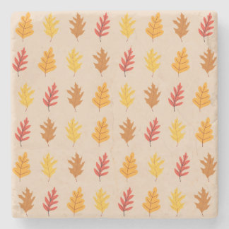 Fall Oak Leaves Stone Coaster