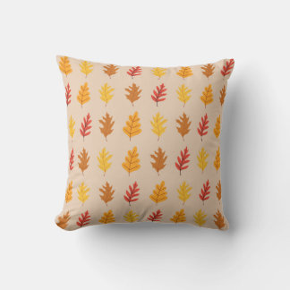 Fall Oak Leaves Throw Pillow