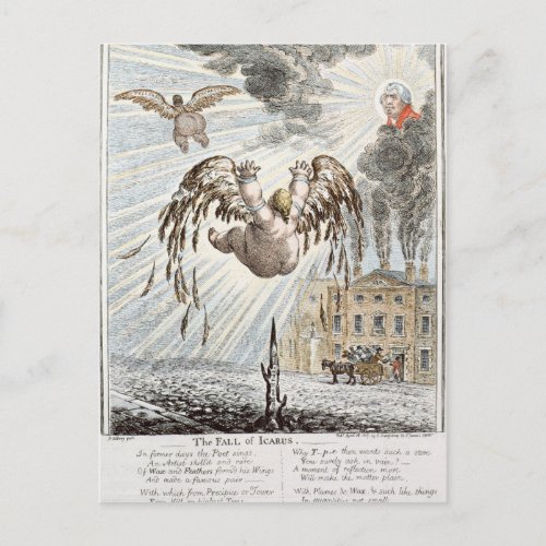Fall of Icarus 1807 Postcard