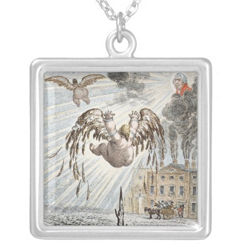 Fall of Icarus 1807 Silver Plated Necklace