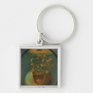 Fall of Satan and the Rebel Angels from Heaven Keychain