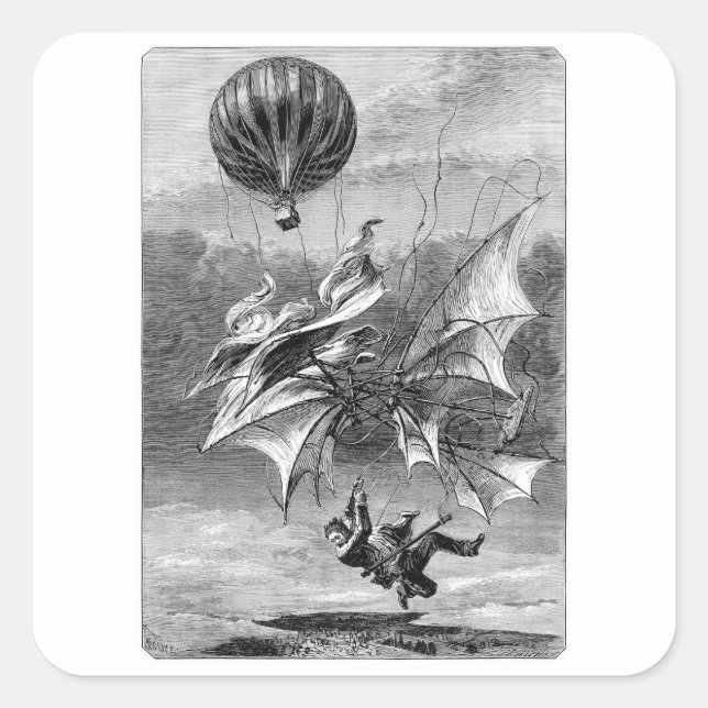 Fall of the Flying Man Square Sticker (Front)