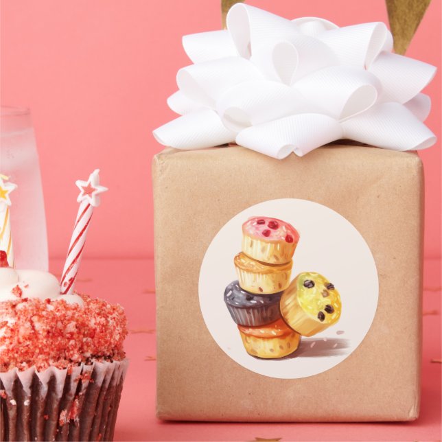 Fall of the Muffin Tower  Classic Round Sticker (Party)