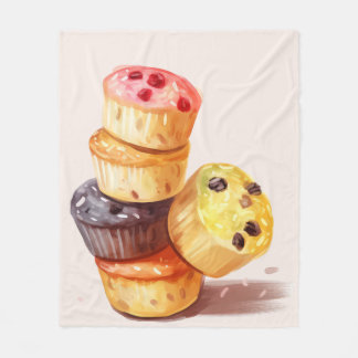 Fall of the Muffin Tower Fleece Blanket