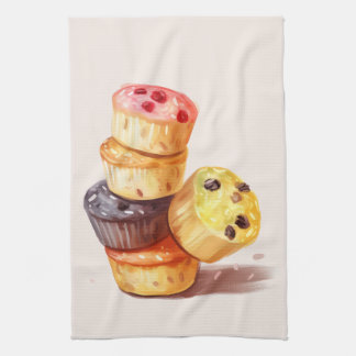 Fall of the Muffin Tower Kitchen Towel