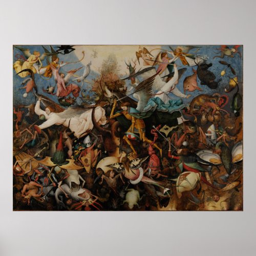 Fall of the Rebel Angels by Pieter Bruegel Poster