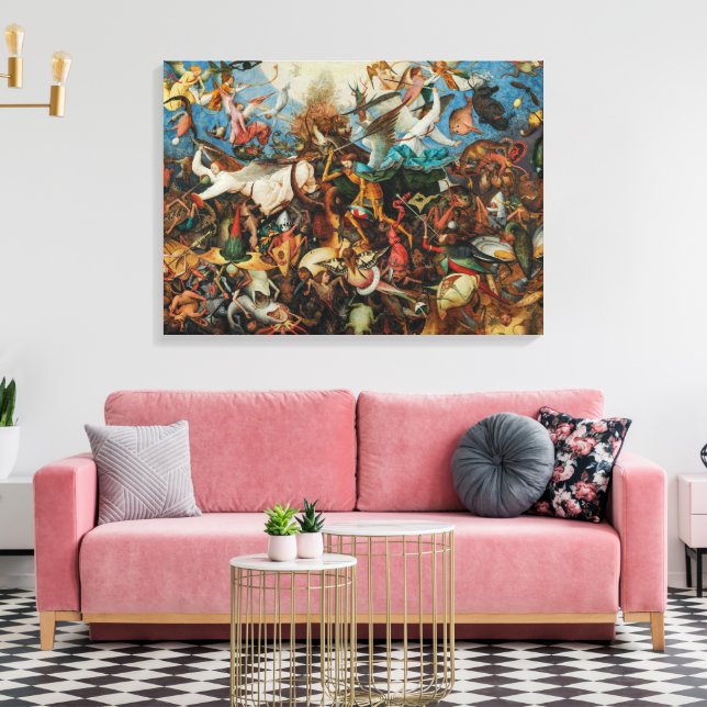 Fall of the Rebel Angels | Pieter Bruegel, Elder | Canvas Print (Insitu(LivingRoom))