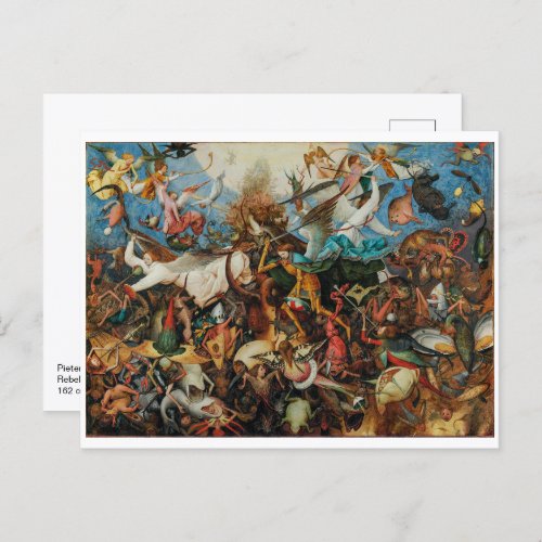 Fall of the Rebel Angels  Pieter Bruegel Elder  Postcard