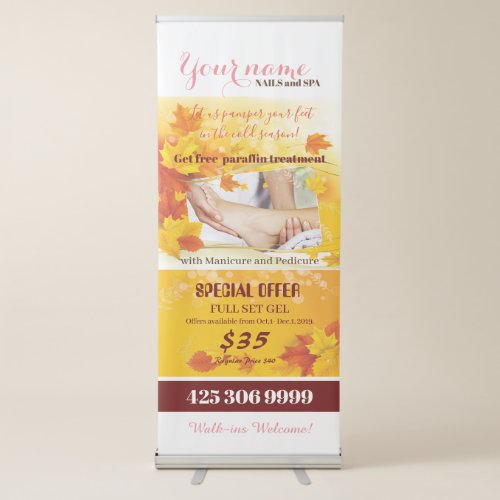 Fall Offer for beauty salon Retractable Banner