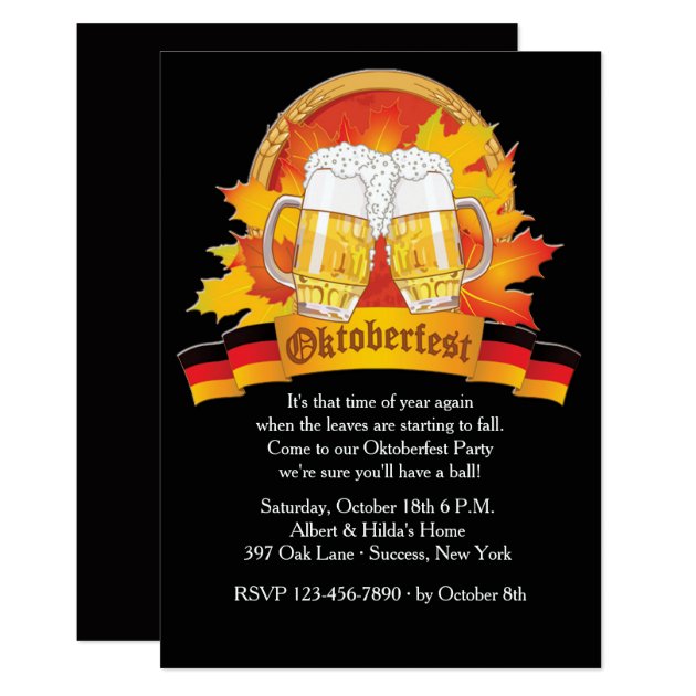 Fall Oktoberfest Invitation