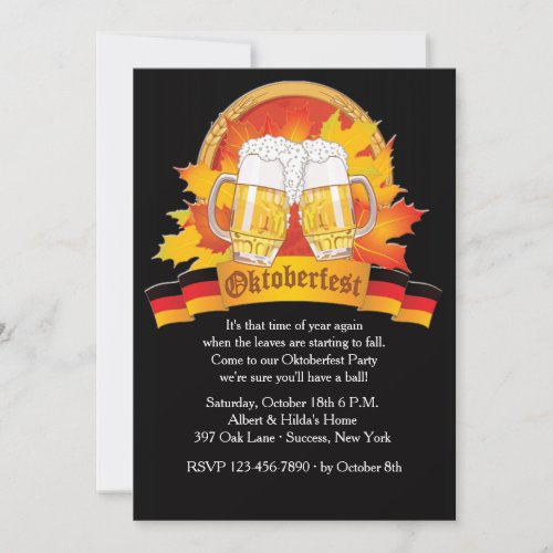 Fall Oktoberfest Invitation