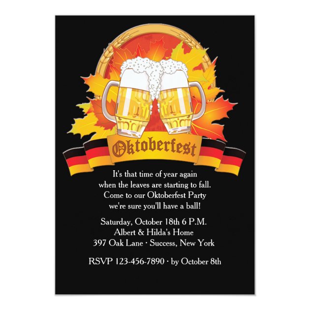Fall Oktoberfest Invitation
