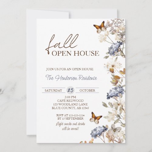 Fall Open House Housewarming New Home Party Invitation