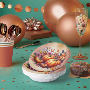 Fall or Thanksgiving Disposable Dessert Bowls