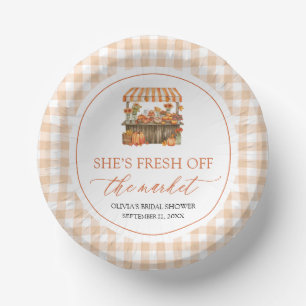 Fall Orange Fresh Off The Market Bridal Shower Paper Bowls