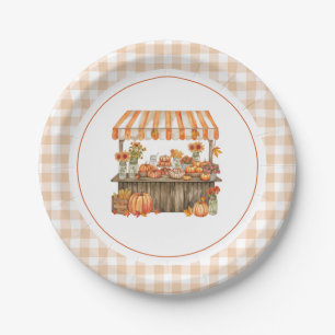 Fall Orange Fresh Off The Market Bridal Shower Paper Plates
