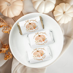 Fall orange gold little pumpkin first birthday hershey's miniatures