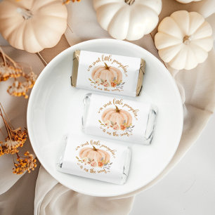 Fall orange little pumpkin baby shower hershey's miniatures