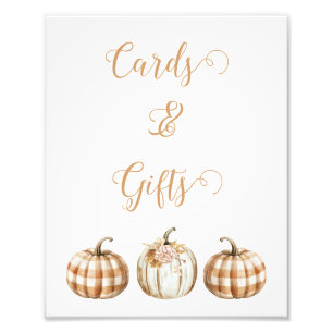 Fall Orange Pumpkin Baby Shower Sign