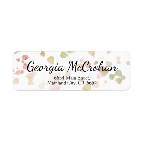 Fall Orange Red Leaves Return Address Label